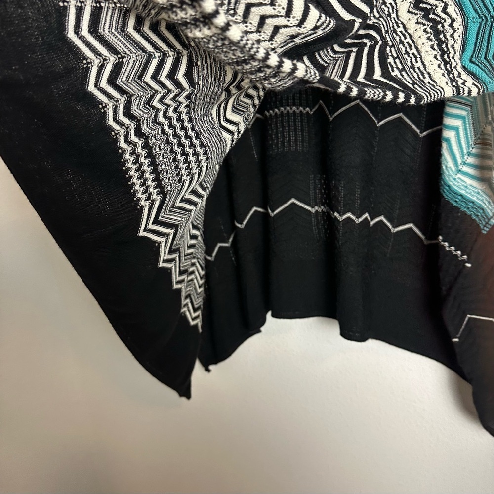 NEW MISSONI Zigzag Wool Blend Poncho One Size - Picture 3 of 6